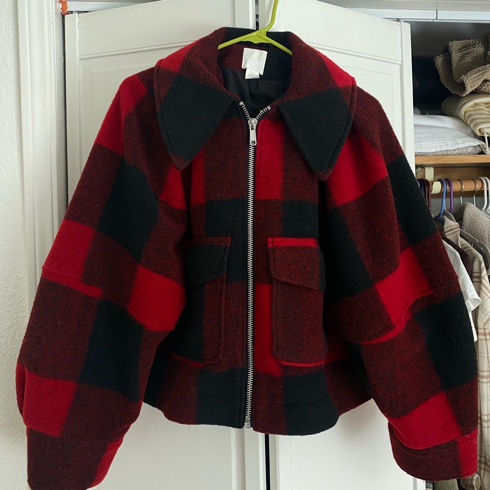 H&M Red Plaid Jacket - New